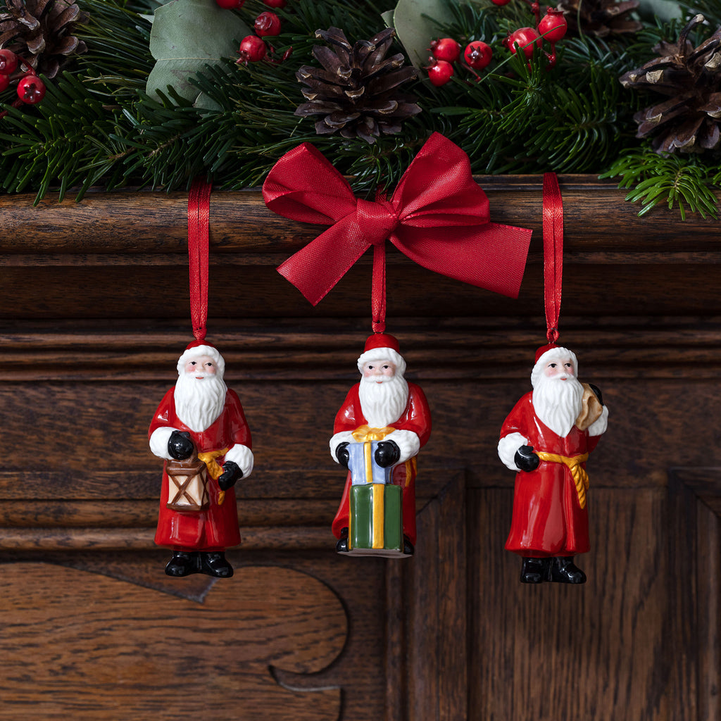 Villeroy & Boch Nostalgic Ornaments Santa Claus 3 Piece Set
