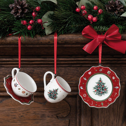 Villeroy & Boch Toy's Delight Decoration Ornaments Tableware 3 Piece Set in Red