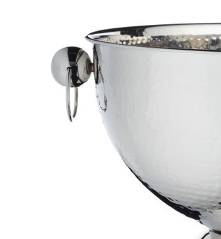 BarCraft Hammered Stainless Steel Champagne Bowl