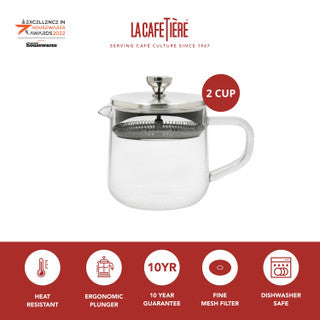 La Cafetière Loose Leaf Glass Teapot, 2-Cup (550ml)