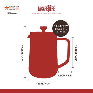 La Cafetière Loose Leaf Glass Teapot, 4-Cup (1050ml)