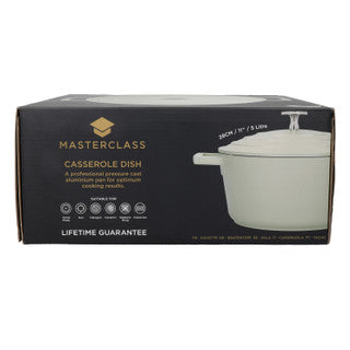 MasterClass Cast Aluminium Round Casserole Dish with Lid