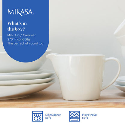 Mikasa Chalk Porcelain Milk Jug 270ml White