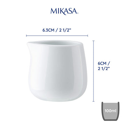 Mikasa Chalk Porcelain Unhandled Cream Jug 100ml White