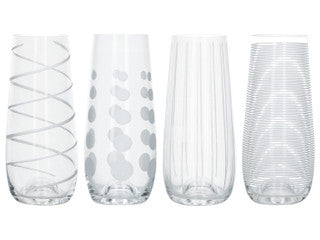 Mikasa Cheers Pack Of 4 Stemless Flute Glasses