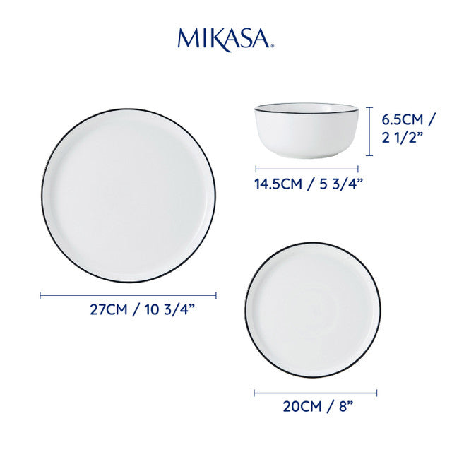 Mikasa Limestone Porcelain 12pc Dinner Set White
