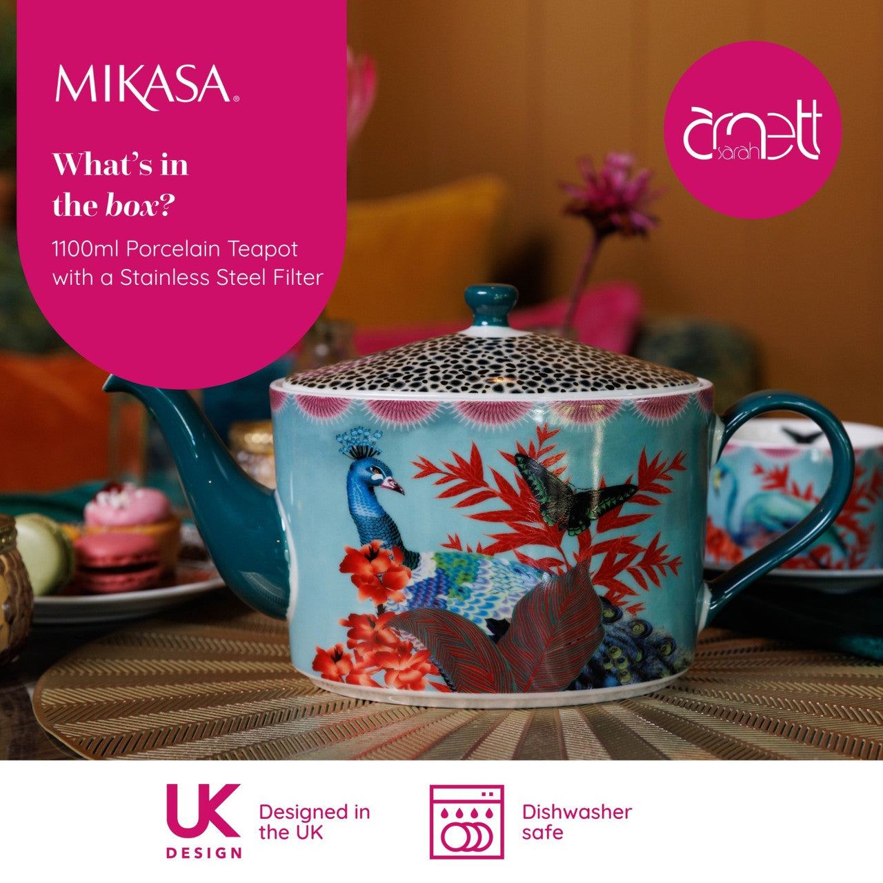 Mikasa x Sarah Arnett Porcelain Teapot 1100ml