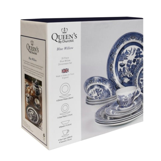 Queen's by Churchill Blue Willow 20pc Dinner Set