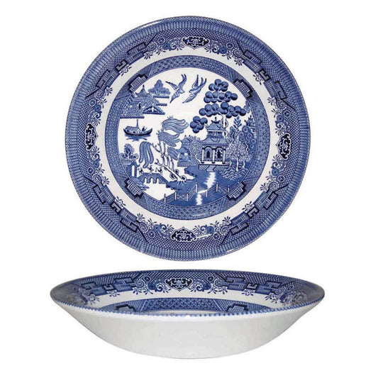 Queen's by Churchill Blue Willow Coupe Bowl
