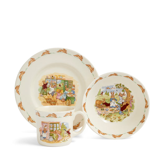 Royal Doulton Bunnykins Childrens Bowl, Plate & Mug, 3 Piece Set