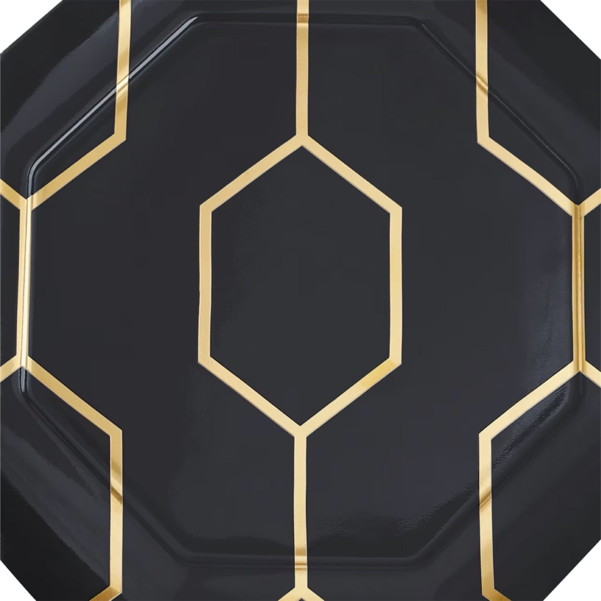 Wedgwood gio gold charcoal octagonal side plate 23cm arris price