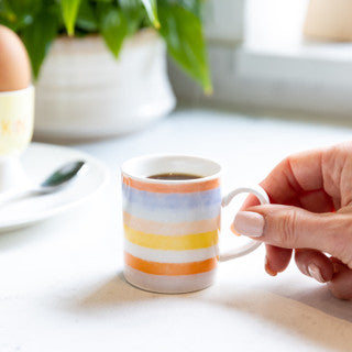 KitchenCraft Espresso Mug Soleada Stripe Design