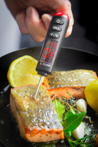 Taylor Pro Digital Food Thermometer Probe with Bright LED Display, Black, 24.5cm
