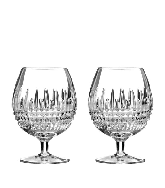 Waterford Lismore Diamond Rounded Brandy Glass Set of 2