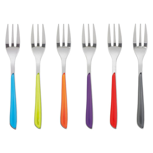 Eclat - 6 Pastry Forks by Amefa