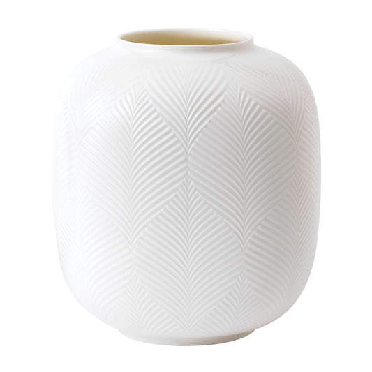 Wedgwood White Folia Round Vase 21cm