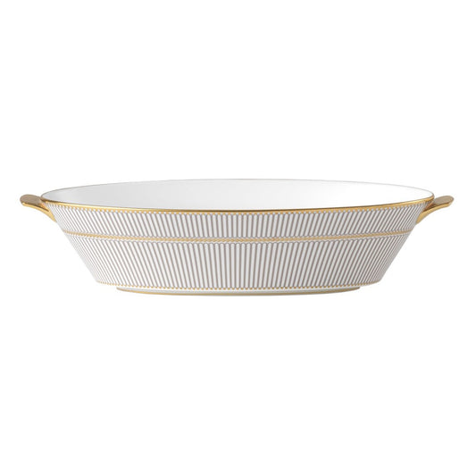 Wedgwood Anthemion Grey Oval Serving Bowl 1.3L
