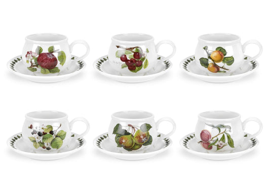 Portmeirion Pomona Breakfast Cup and Saucer Set of 6