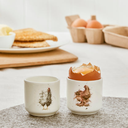 Royal Worcester Wrendale Designs Egg Cups Set of 2 Chickens