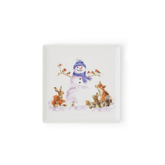Royal Worcester Wrendale Designs Snowman Square Plate