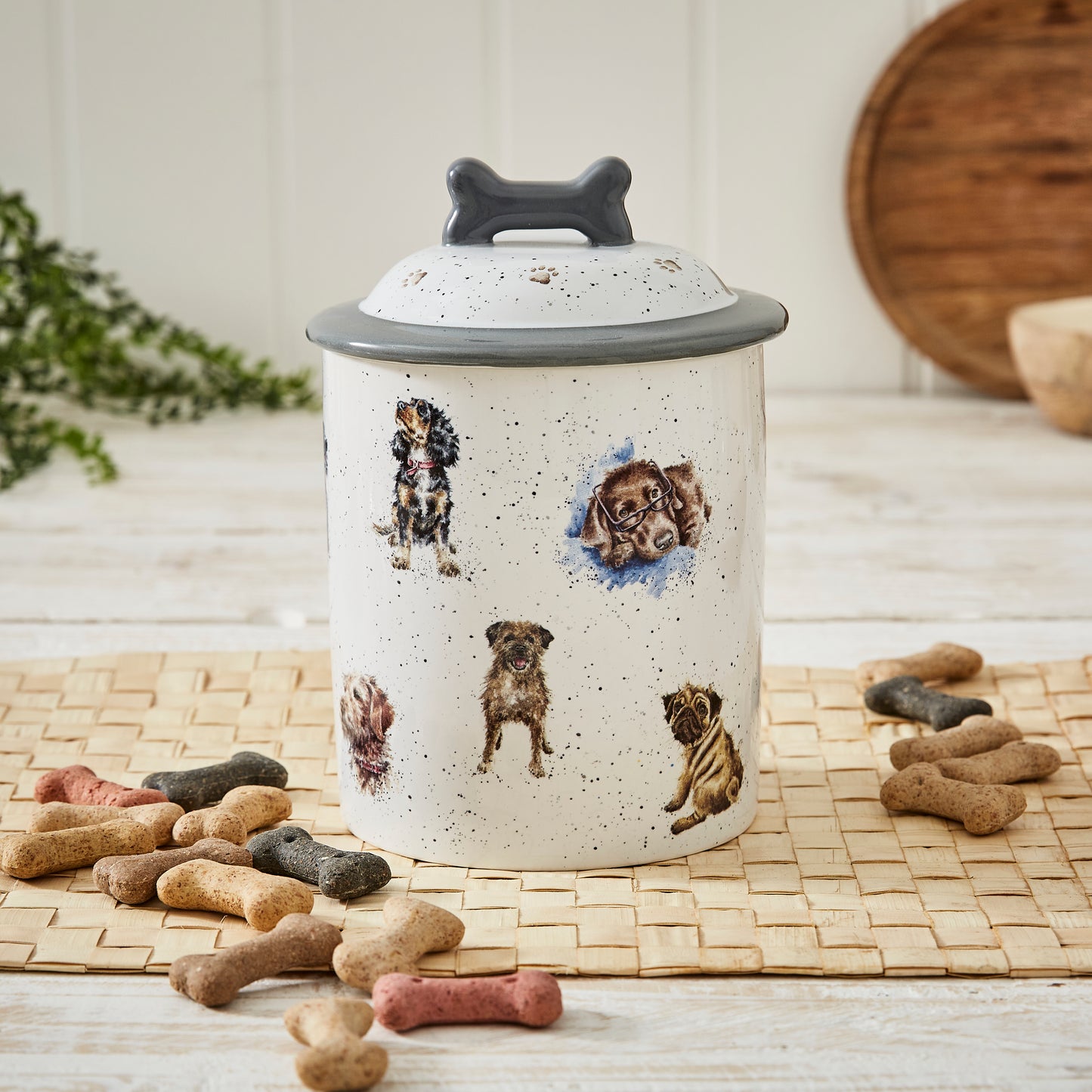 Royal Worcester Wrendale Designs Dog Treat Jar