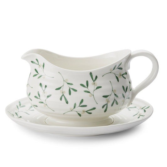 Sophie Conran for Portmeirion Mistletoe 1 pint Sauce Boat and Stand