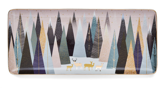 Sara Miller London Portmeirion Frosted Pines Sandwich tray