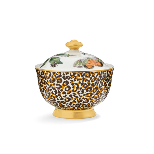 Creatures of Curiosity Leopard Print Sugar Bowl with Lid by Spode