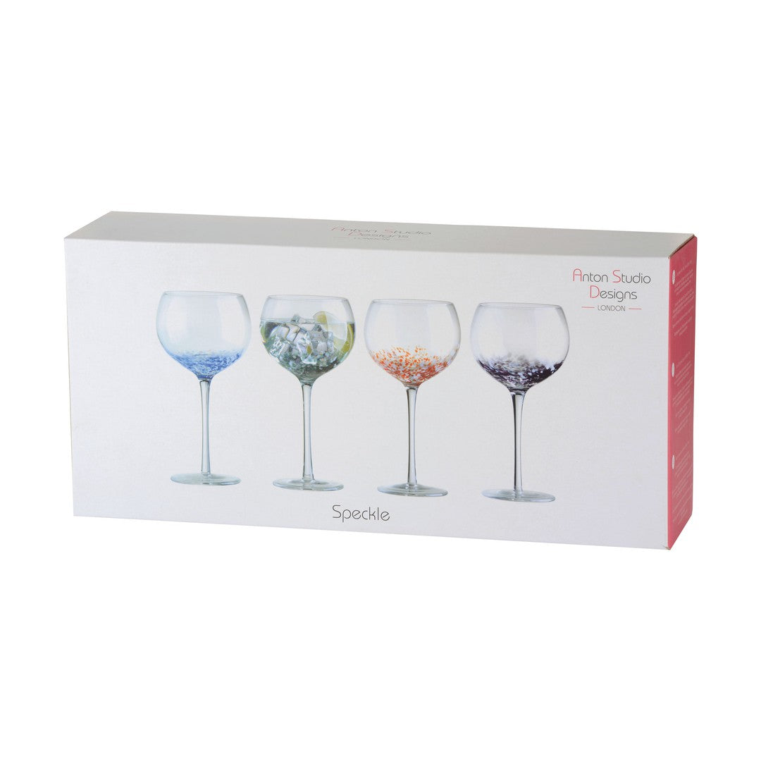Anton Studio Glass Speckle Gin Glasses - Set of 4