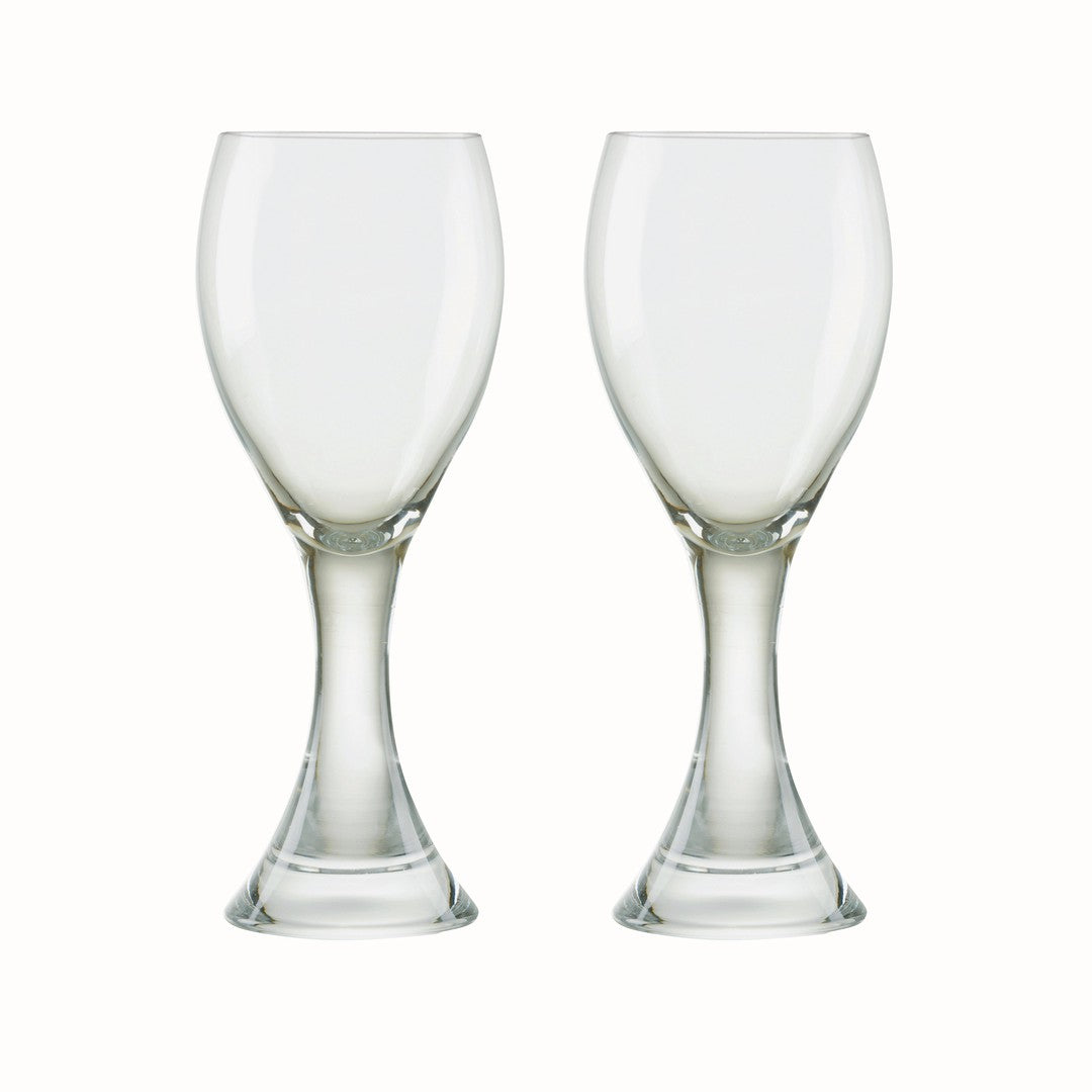 Anton Studio Glass Set of 2 Manhattan White Wine Glasses
