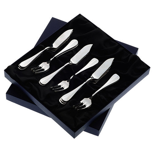 Arthur Price Baguette Cutlery Set - Silver Plate 8 Pairs of Fish Eaters