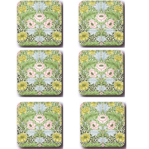 William Morris Coasters Set of 6 - Myrtle