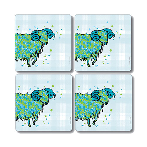 Scott Inness Coasters Set of 4 Sheep
