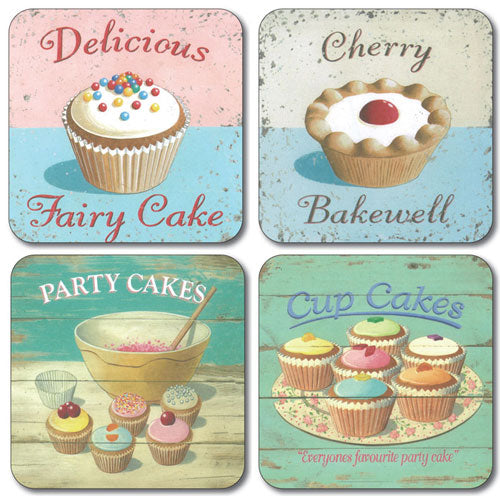 Martin Wiscombe Coasters Set of 4 Fairy Cakes