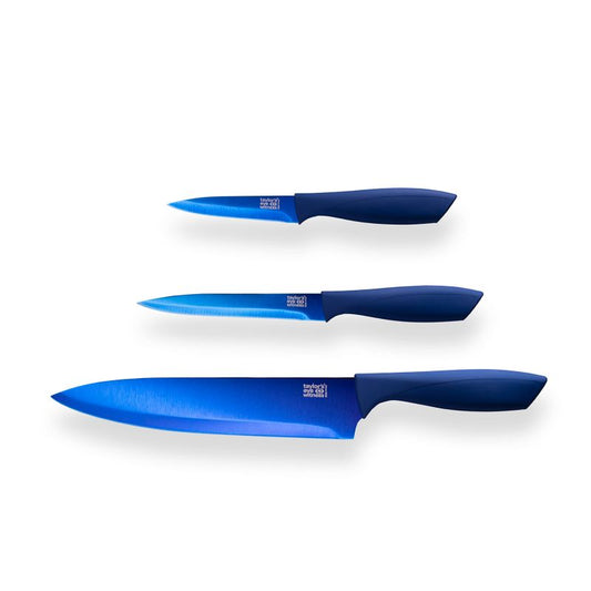 Taylors Eye Witness Sapphire 3 Piece Paring, All Purpose & 20cm Chef's Knife Set