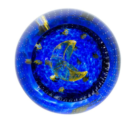 Caithness Glass Sentiments - To the Moon and Back Paperweight