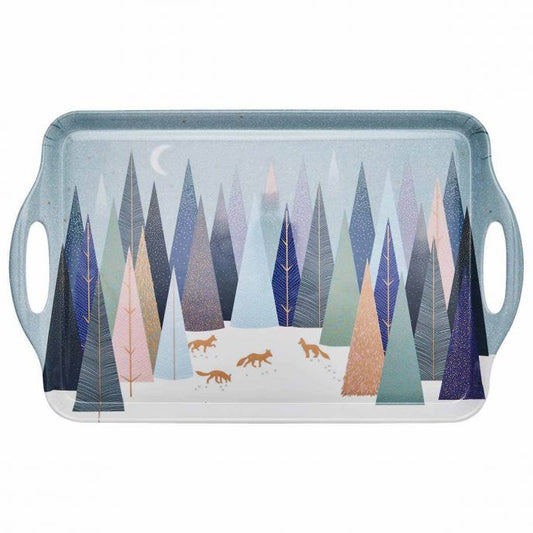 Sara Miller London Portmeirion Frosted pines Large handled tray