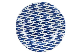Queens Sieni Fishie Melamine Plate 25cm - Set of 4 by Churchill