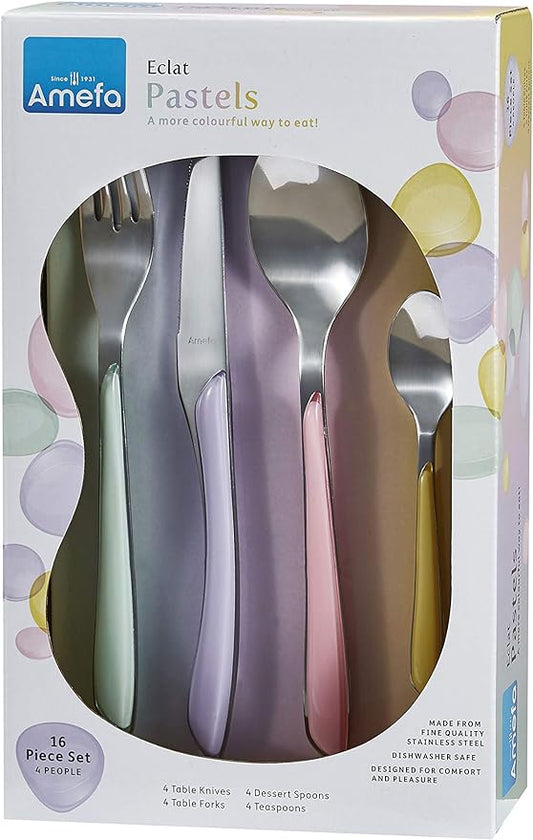 Eclat Pastels 16 piece Cutlery Set by Amefa