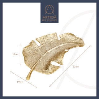 Artesà Cast Aluminium Gold Leaf Plate