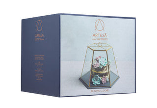 Artesá Glass Serving Cloche with Slate Base