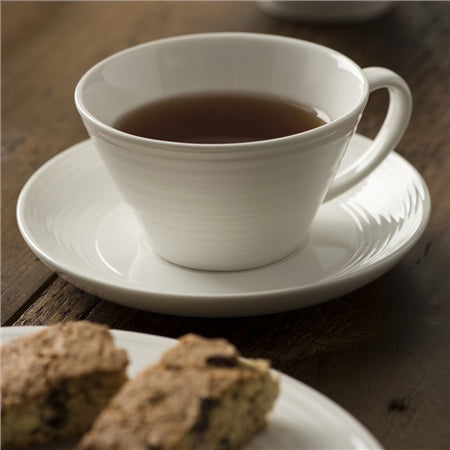Belleek Living Ripple Tea Cup And Saucer Set Of 4