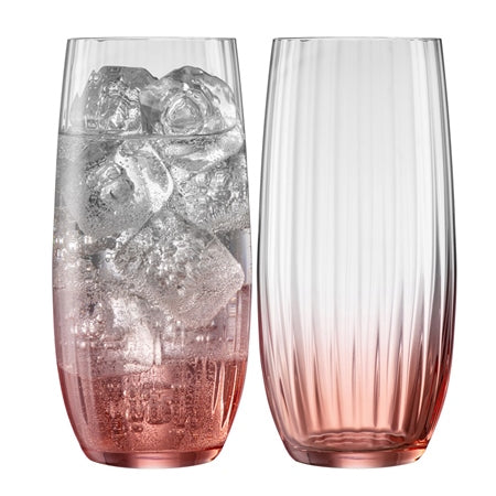 Galway Crystal Erne Hiball Set Of 2 In Blush