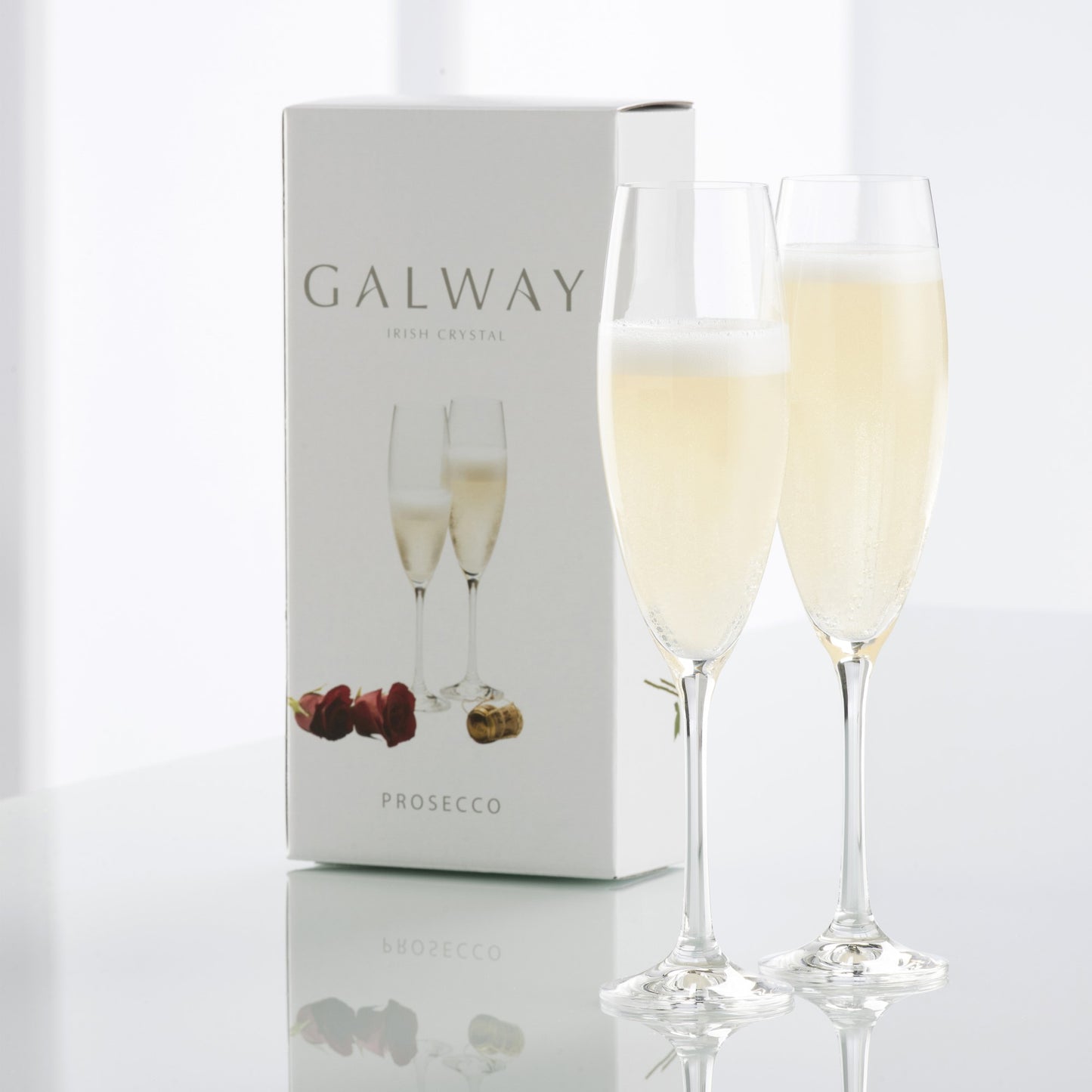 Galway Crystal Elegance Prosecco Glass Pair
