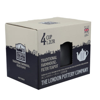 London Pottery Farmhouse 4 Cup Teapot Matt Black