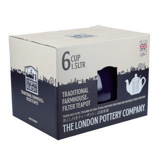 London Pottery Farmhouse 6 Cup Teapot Cobalt Blue