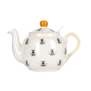 London Pottery Farmhouse Bee Teapot with Infuser for Loose Tea - 4 Cup