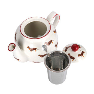 London Pottery Farmhouse Dog Teapot with Infuser for Loose Tea - 4 Cup