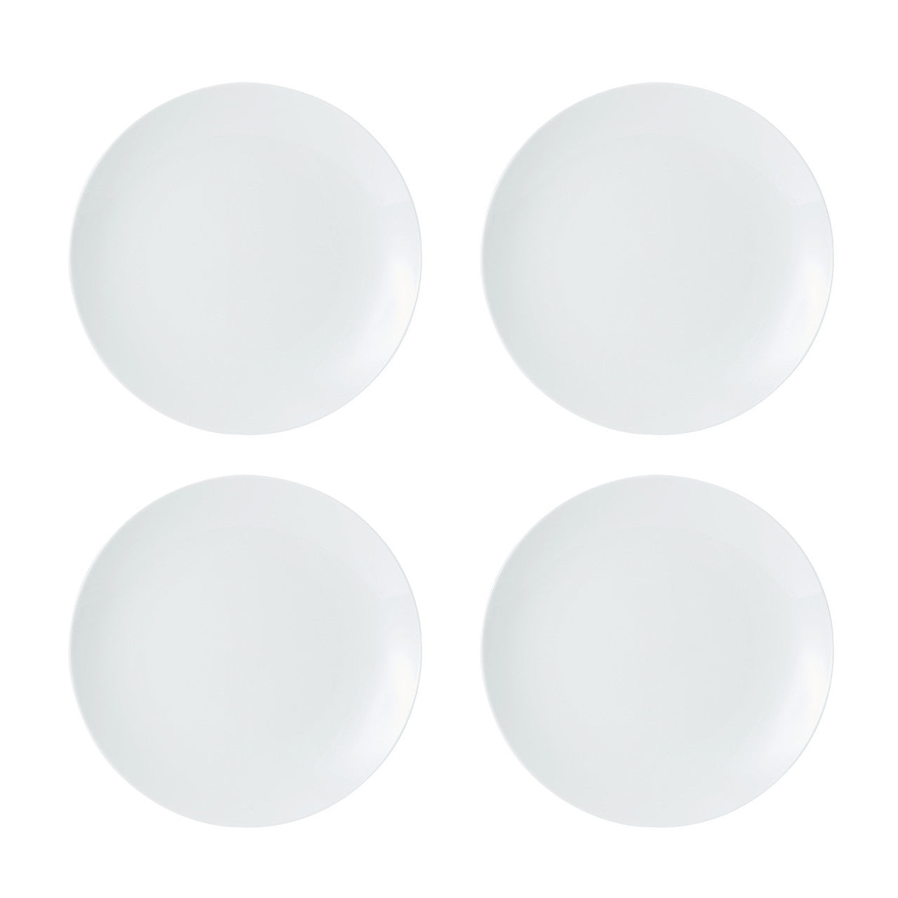 Mikasa Chalk 4 Piece Porcelain Dinner Plate Set 27cm White