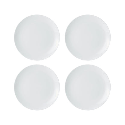 Mikasa Chalk 4 Piece Porcelain Side Plate Set 21cm White